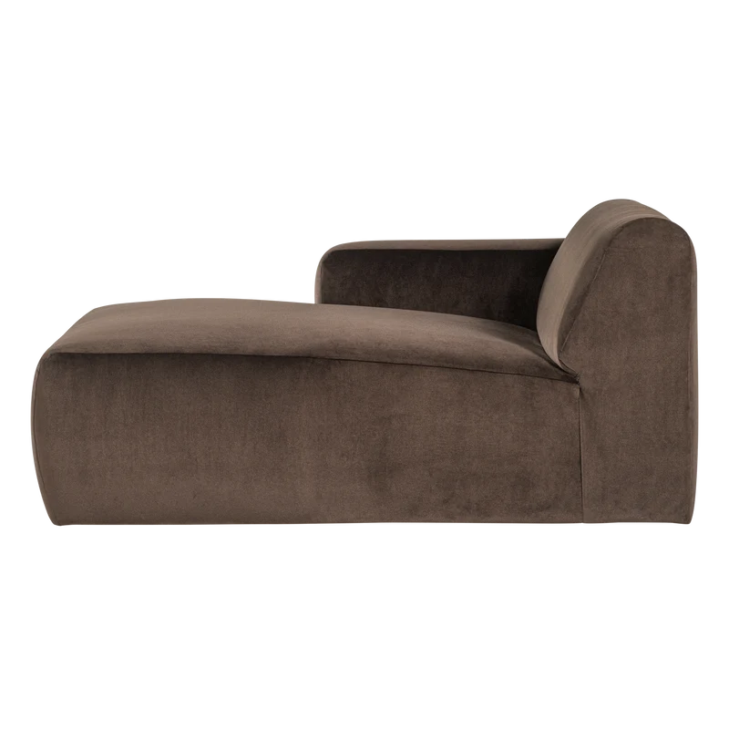 Mojo Base chaise longue element links samt Braun