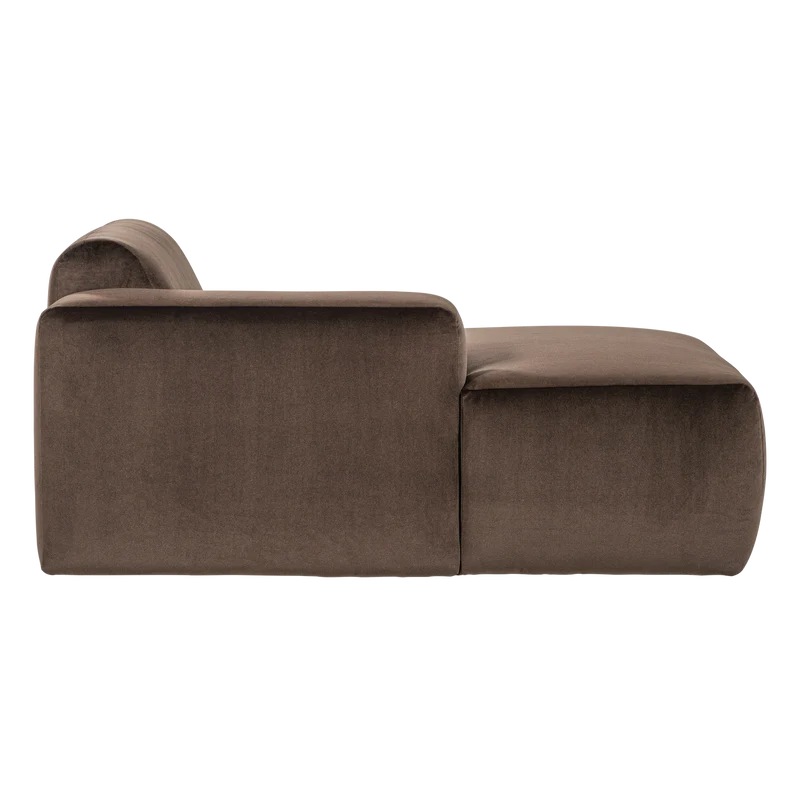 Mojo Base chaise longue element links samt Braun