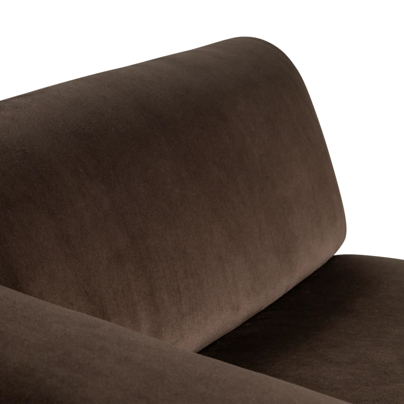 Mojo Base chaise longue element links samt Braun