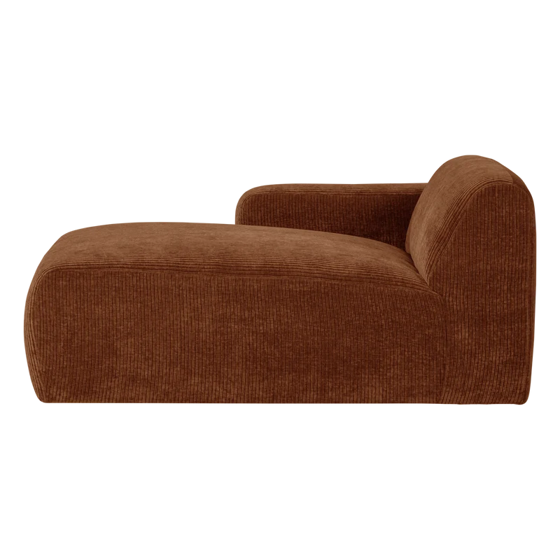 Mojo Base chaise longue element links rib Rostbraun