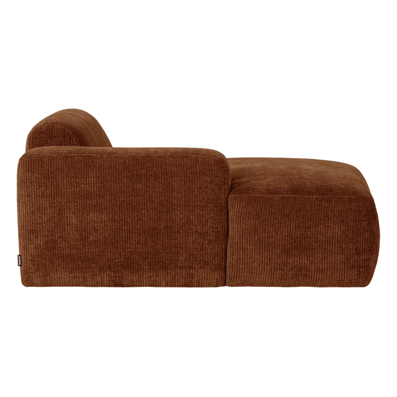 Mojo Base chaise longue element links rib Rostbraun