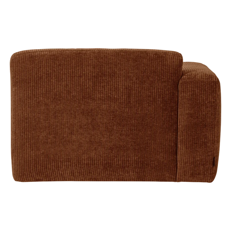 Mojo Base chaise longue element links rib Rostbraun