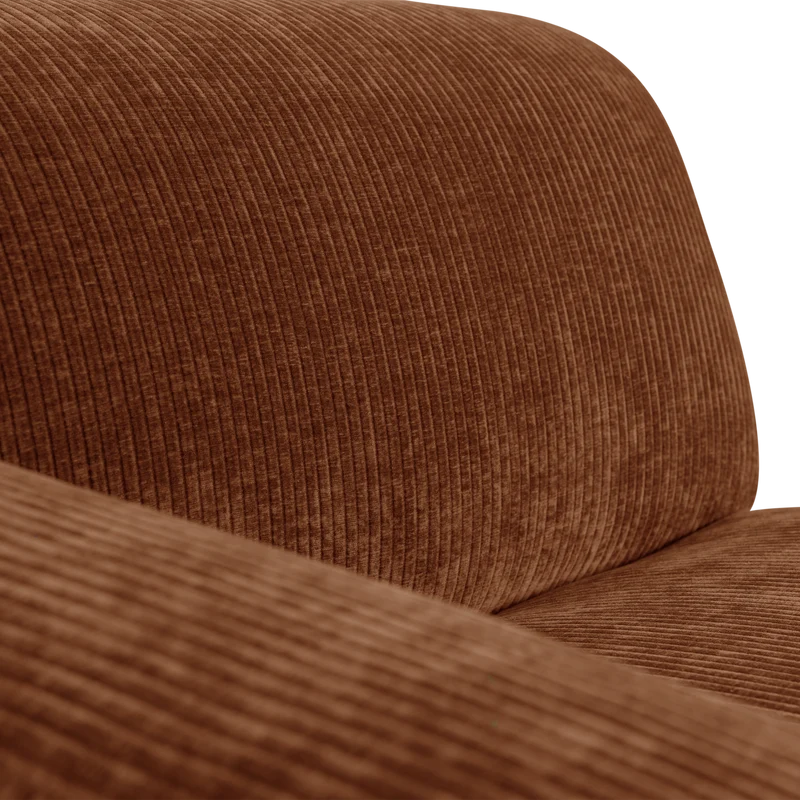 Mojo Base chaise longue element links rib Rostbraun