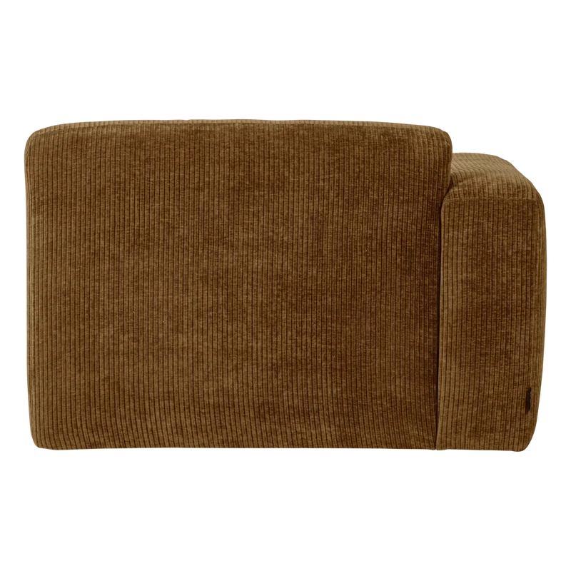 Mojo Base Chaiselongue-Element links Rib Honiggelb