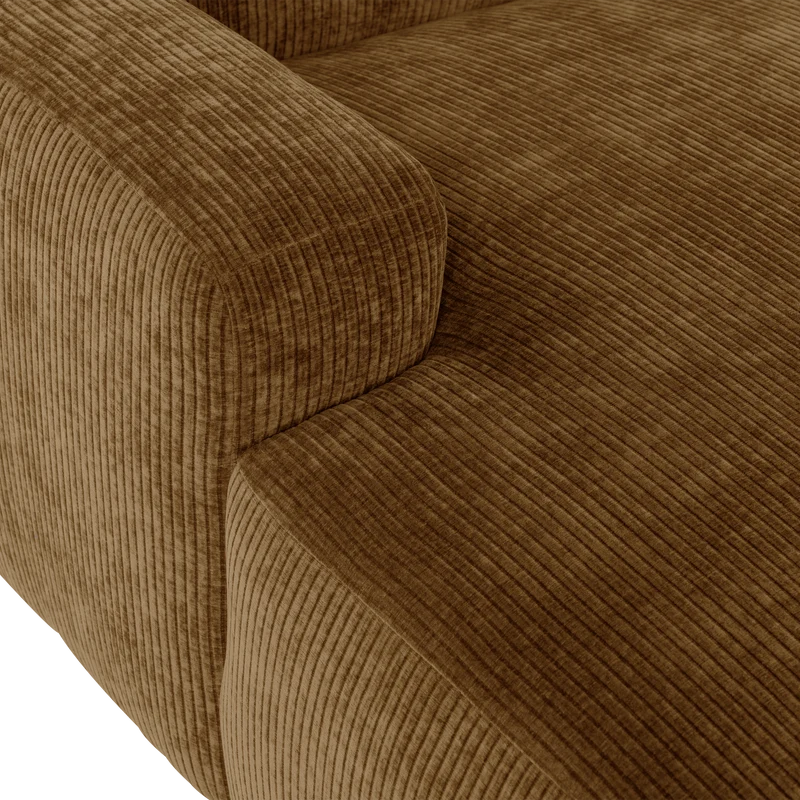 Mojo Base Chaiselongue-Element links Rib Honiggelb