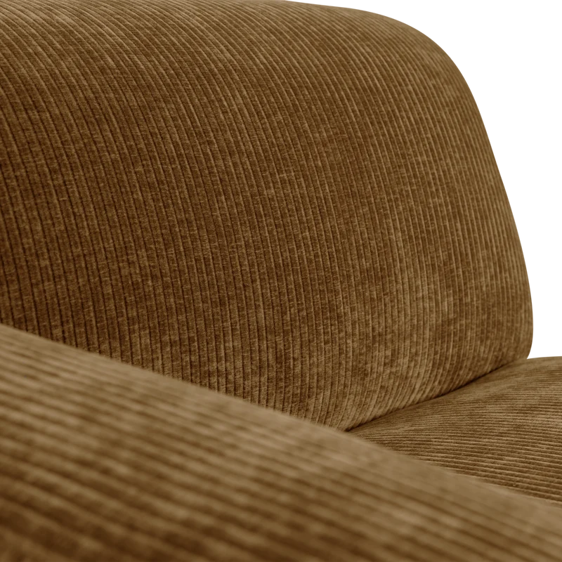 Mojo Base Chaiselongue-Element links Rib Honiggelb