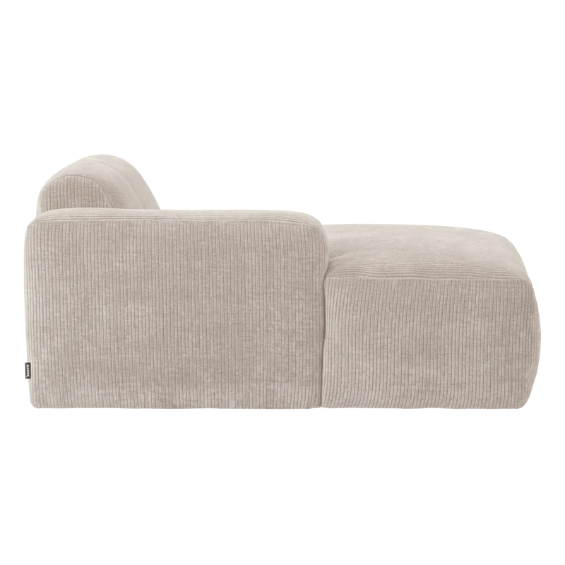 Mojo Base chaise longue element links gerippter ecru