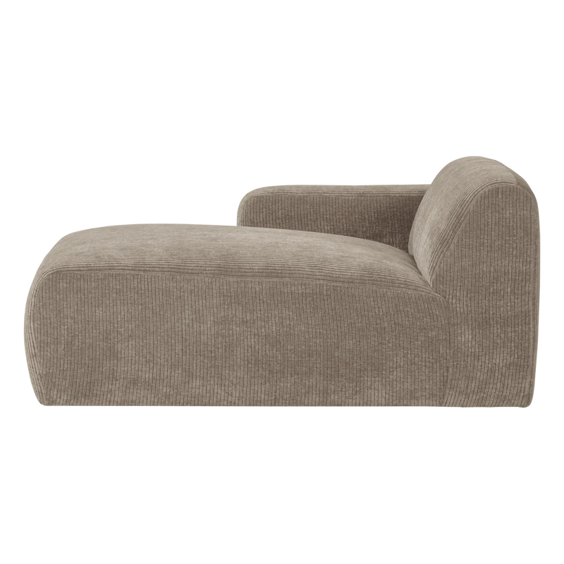 Mojo base chaise longue element links rib dunkelsand