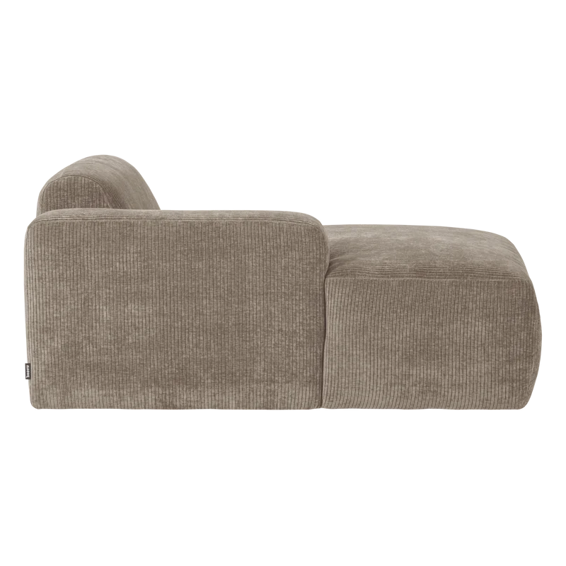 Mojo base chaise longue element links rib dunkelsand