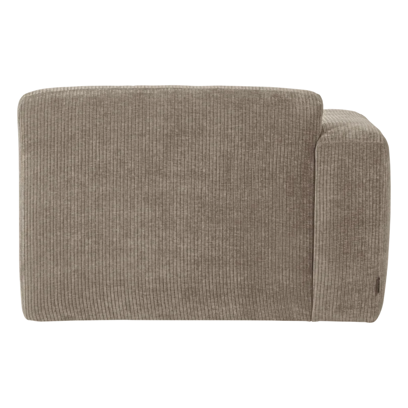Mojo base chaise longue element links rib dunkelsand