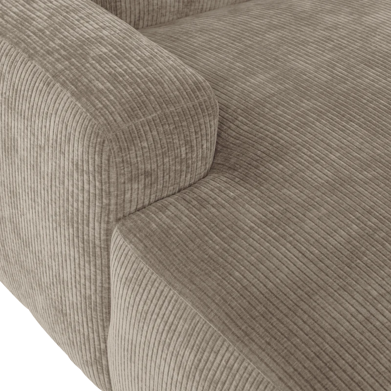 Mojo base chaise longue element links rib dunkelsand