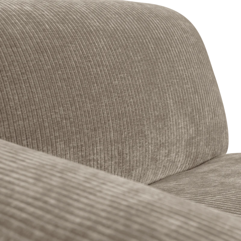 Mojo base chaise longue element links rib dunkelsand