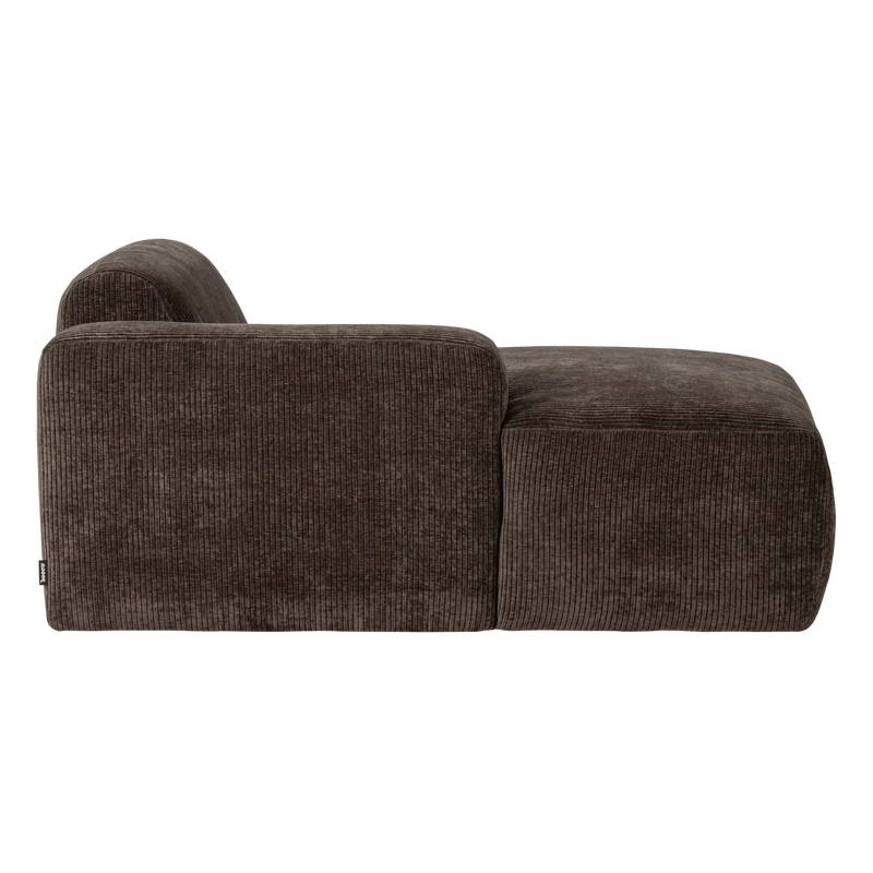 Mojo Base chaise longue element links gerippter braun