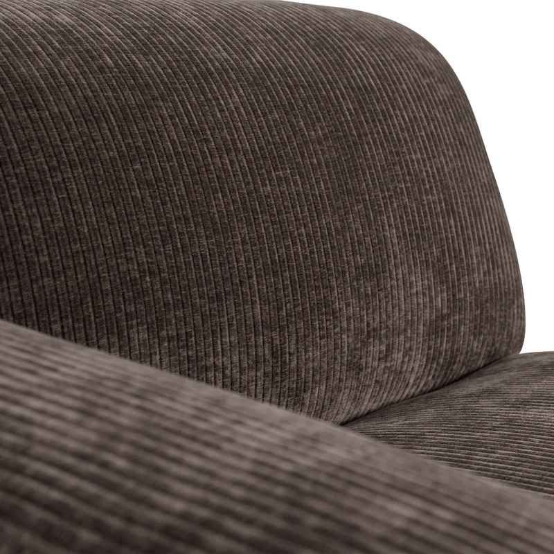 Mojo Base chaise longue element links gerippter braun