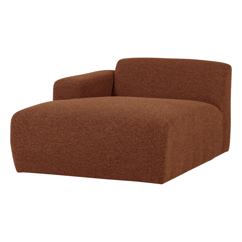 Mojo Base chaise longue element links bouclé Rostbraun