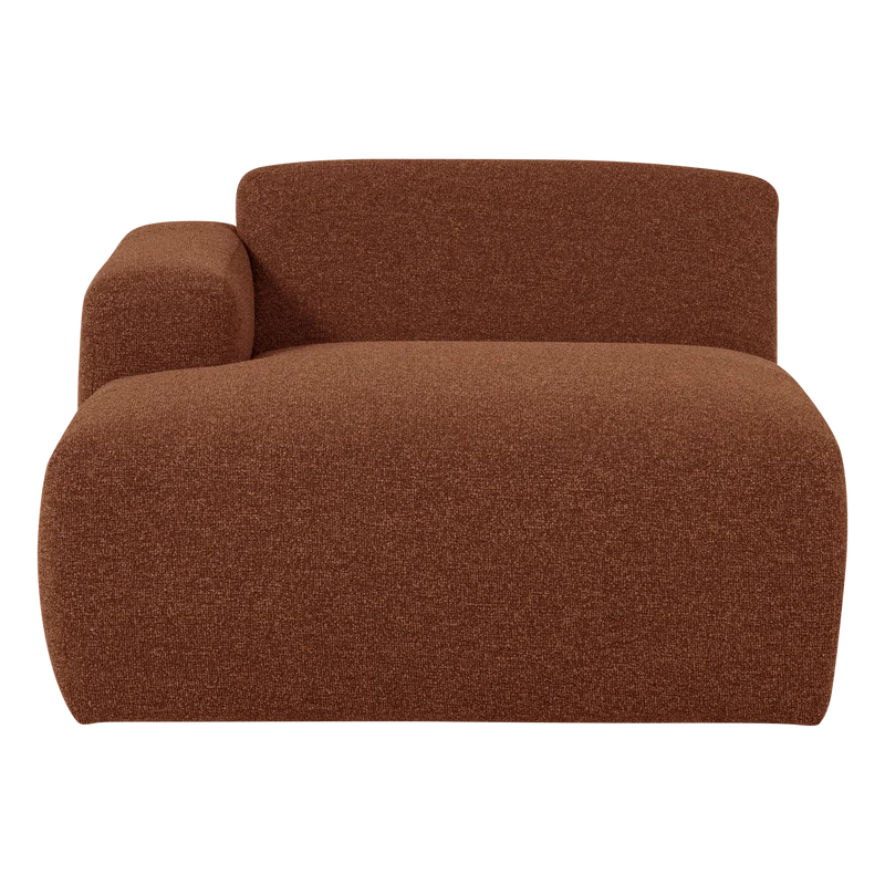 Mojo Base chaise longue element links bouclé Rostbraun