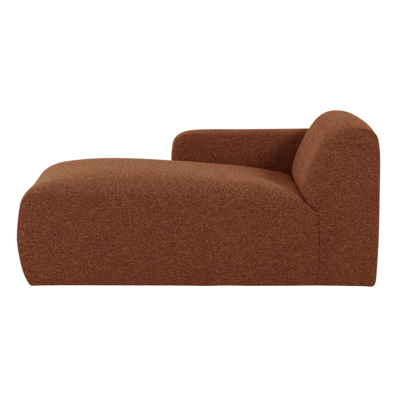 Mojo Base chaise longue element links bouclé Rostbraun