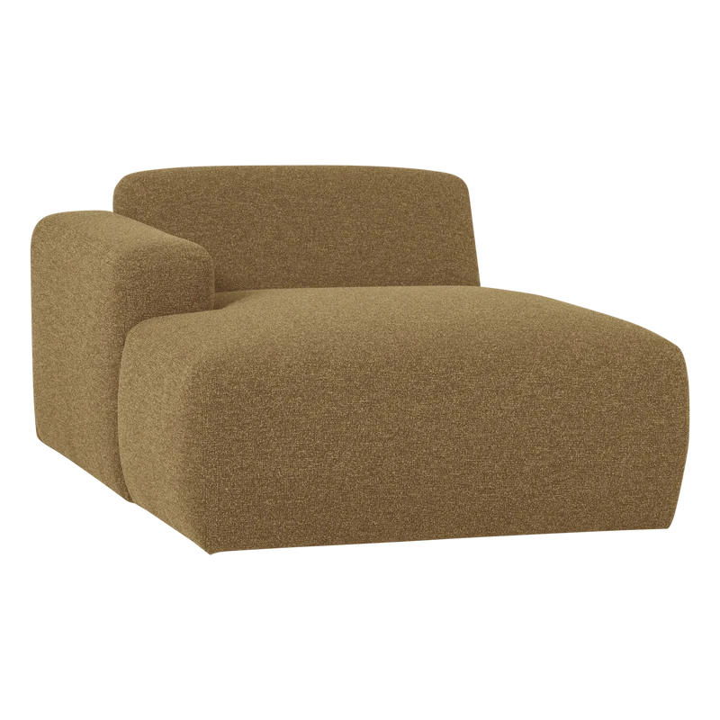 Mojo Base chaise longue element links bouclé gelbbraun