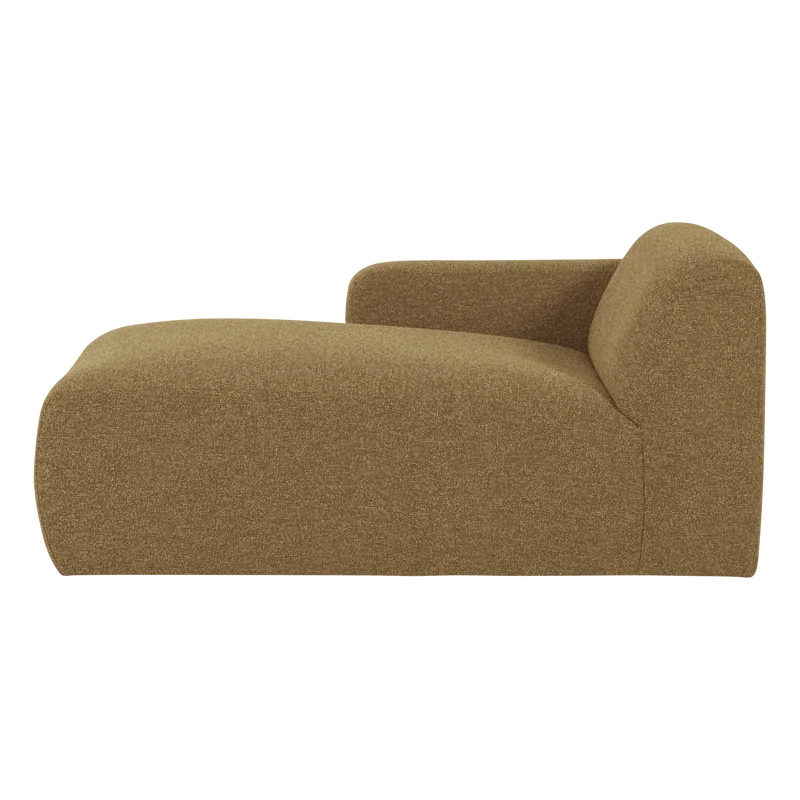 Mojo Base chaise longue element links bouclé gelbbraun