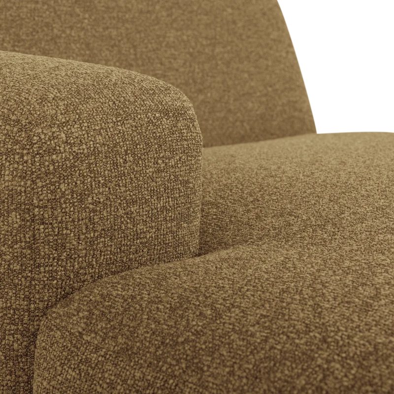 Mojo Base chaise longue element links bouclé gelbbraun