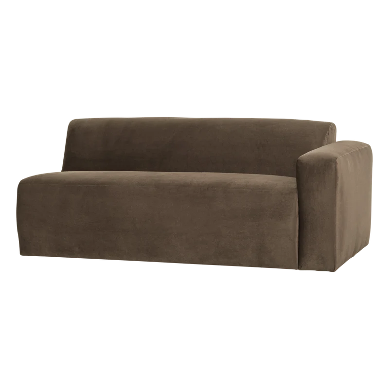 Mojo Base 2-Sitzer-Element Armlehne rechts Samt Taupe