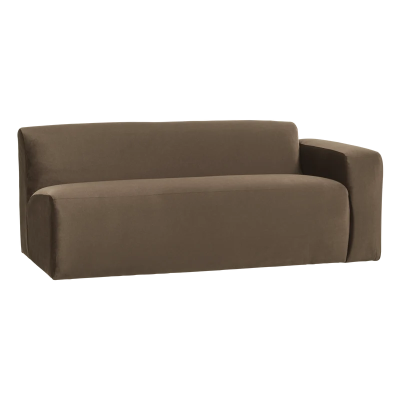 Mojo Base 2-Sitzer-Element Armlehne rechts Samt Taupe