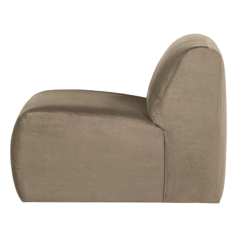 Mojo Base 1-Sitzer-Element Samt Khaki