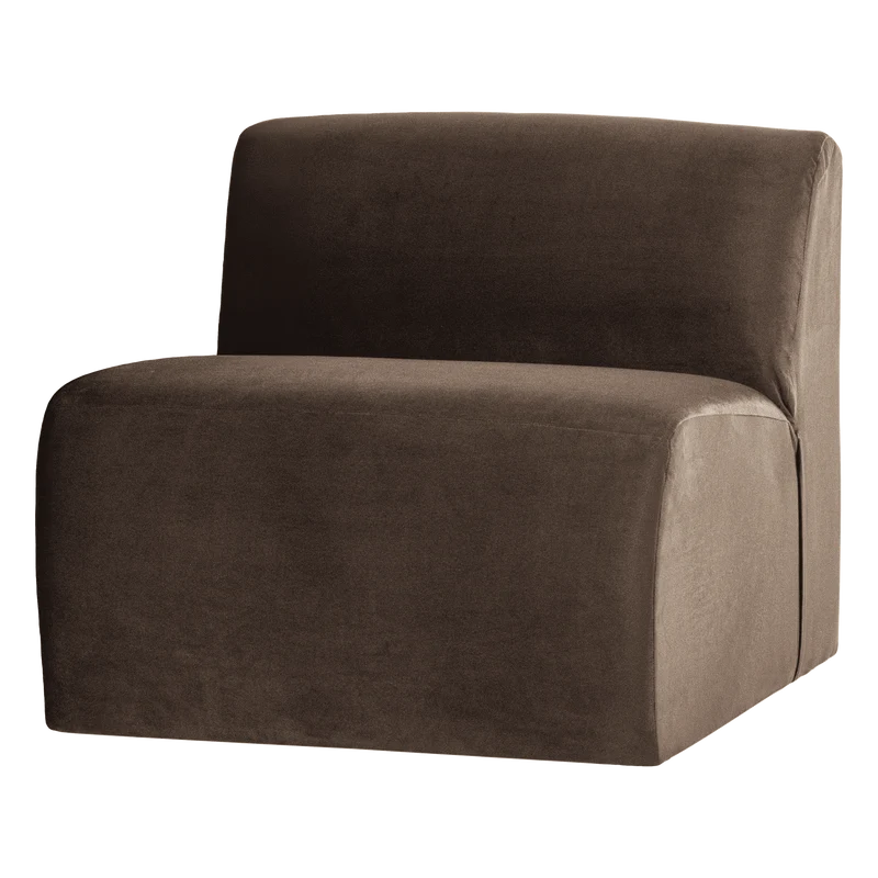 Mojo Base 1-Sitzer-Element Samt Braun
