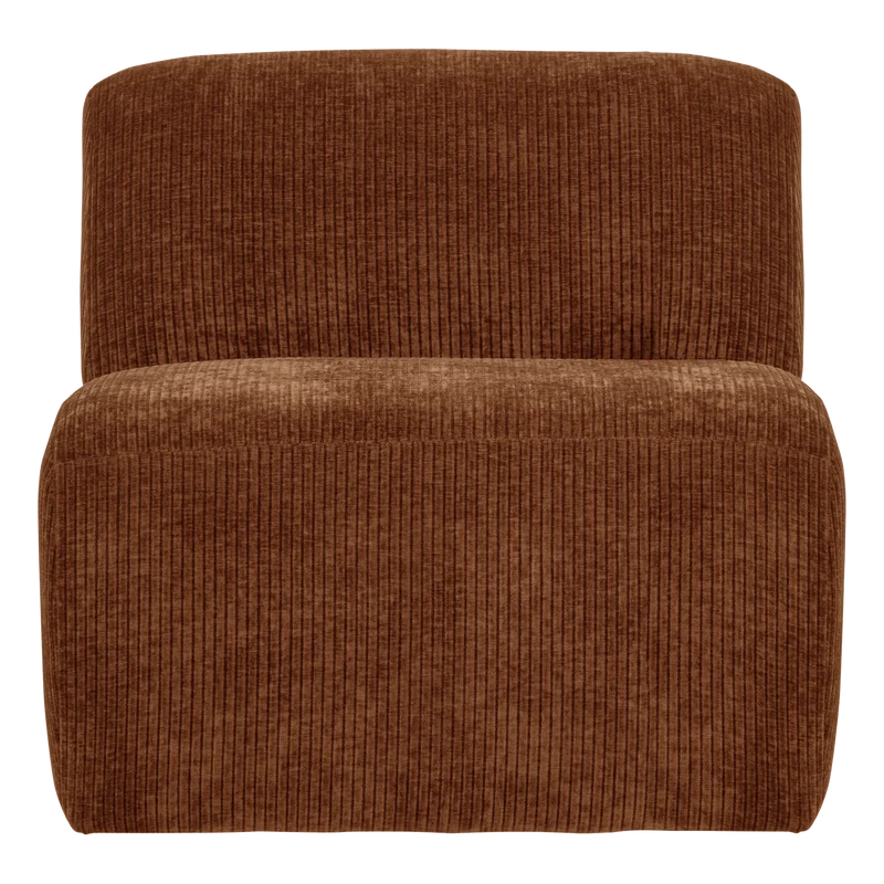 Mojo Base 1-Sitzer-Element gerippter Stoff Rostbraun