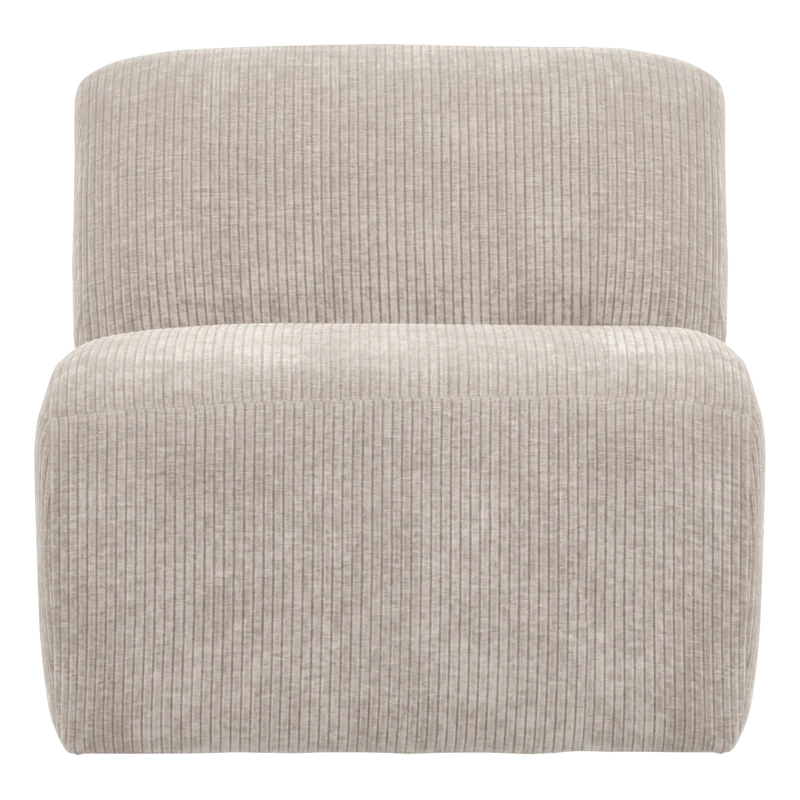 Mojo Base 1-Sitzer-Element gerippter Stoff Ecru