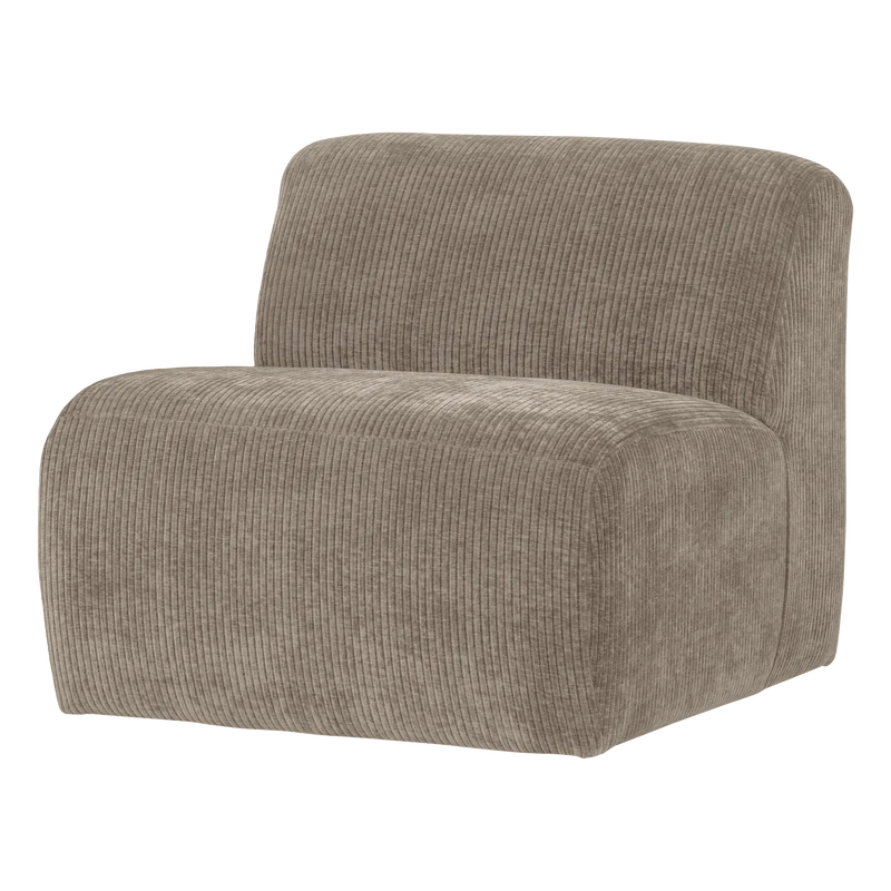 Mojo Base 1-Sitzer-Element gerippter Stoff Dunkelsand