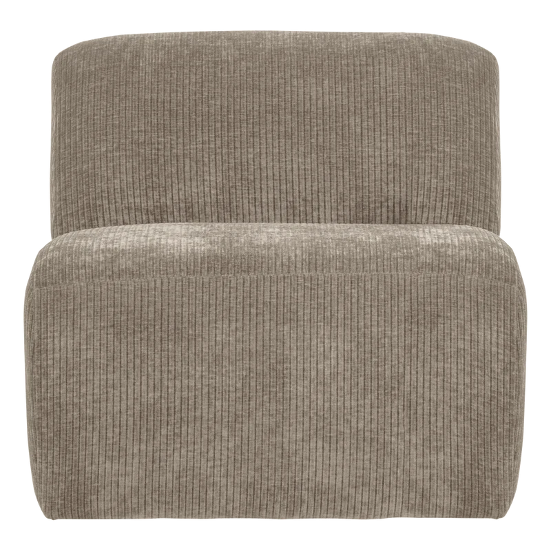 Mojo Base 1-Sitzer-Element gerippter Stoff Dunkelsand