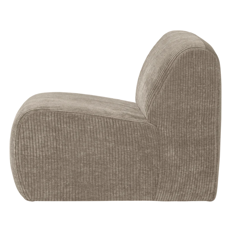Mojo Base 1-Sitzer-Element gerippter Stoff Dunkelsand