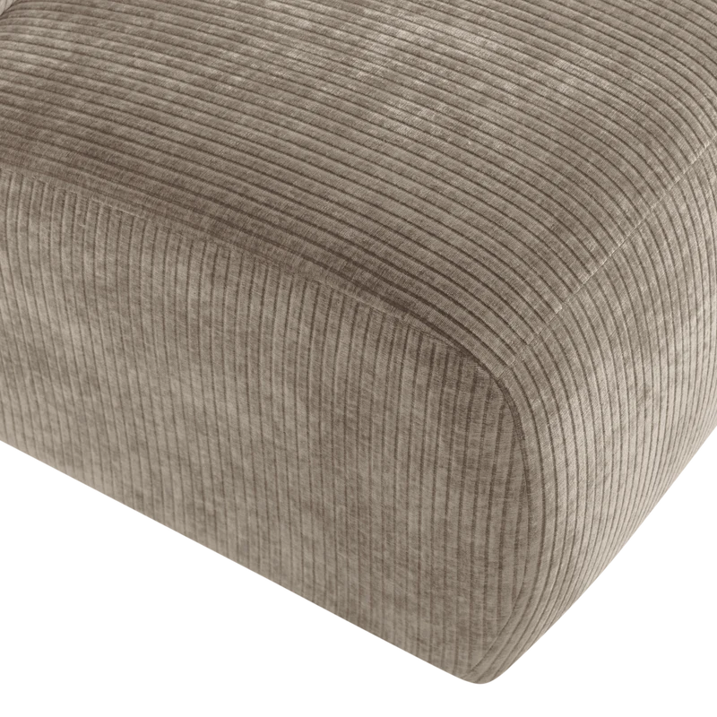 Mojo Base 1-Sitzer-Element gerippter Stoff Dunkelsand