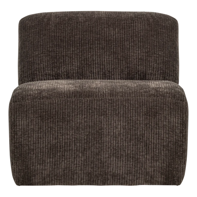 Mojo Base 1-Sitzer-Element gerippter Stoff Braun
