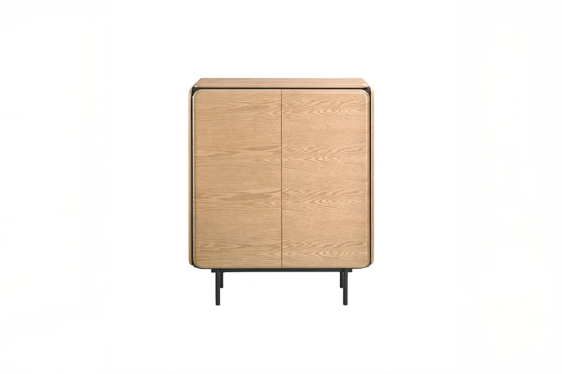 KAWOLA Highboard AVRIL 2 Türen Eiche braun