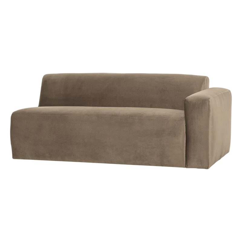 Mojo Base 2-Sitzer-Element Armlehne rechts Samt Khaki