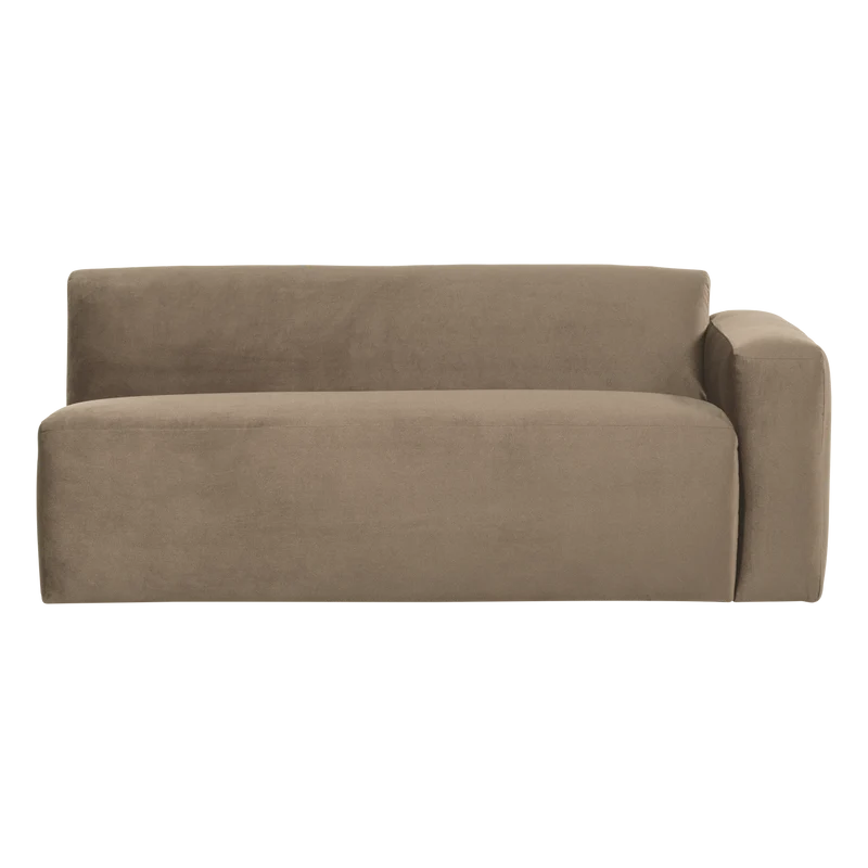 Mojo Base 2-Sitzer-Element Armlehne rechts Samt Khaki