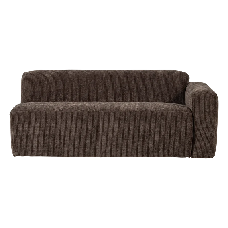 Mojo Base 2-Sitzer-Element Armlehne rechts Rib Braun