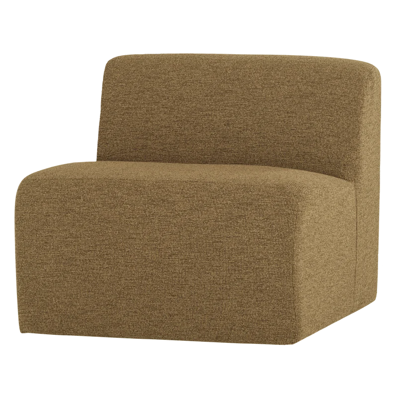 Mojo Base 1-Sitzer-Element Bouclé Gelb/Braun Melange
