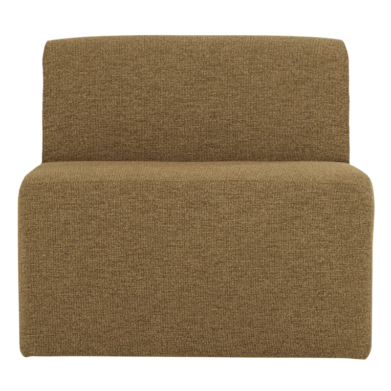 Mojo Base 1-Sitzer-Element Bouclé Gelb/Braun Melange