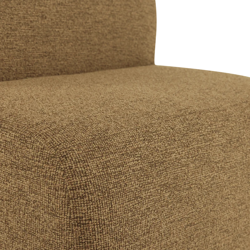 Mojo Base 1-Sitzer-Element Bouclé Gelb/Braun Melange
