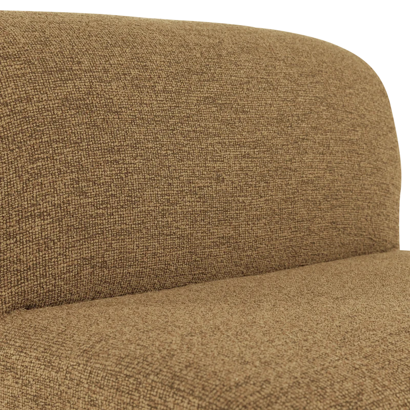 Mojo Base 1-Sitzer-Element Bouclé Gelb/Braun Melange