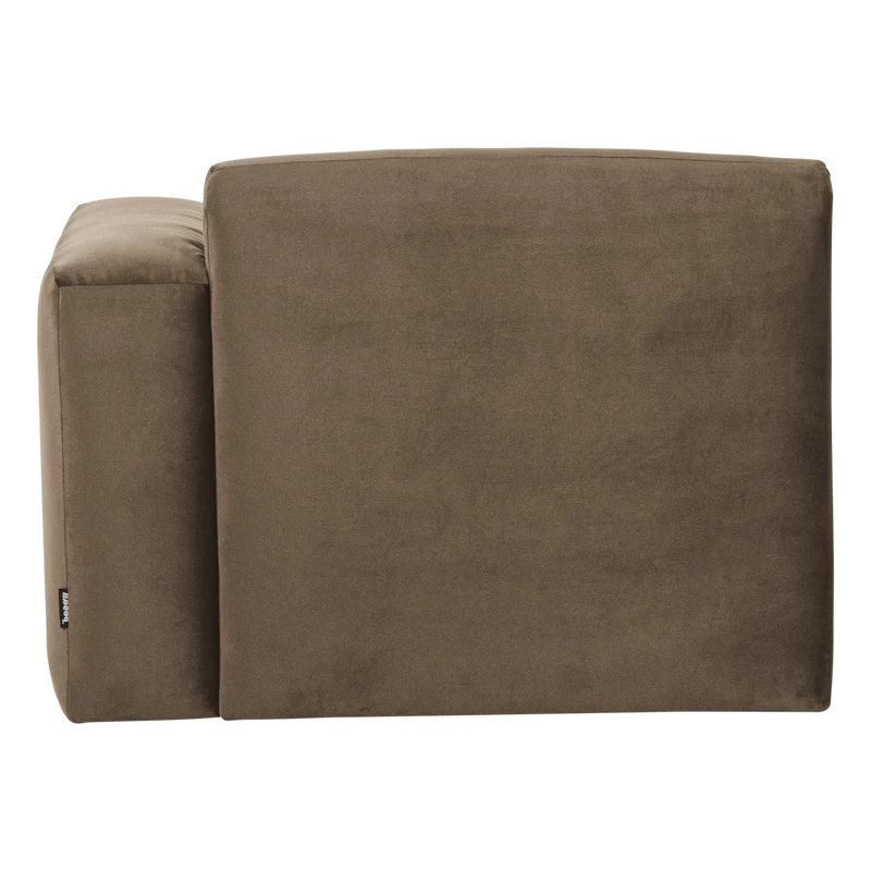 Mojo Base 1-Sitzer-Element Armlehne rechts Samt Taupe