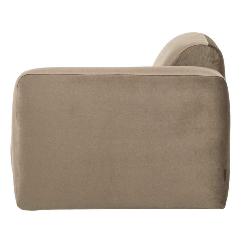 Mojo Base 1-Sitzer-Element Armlehne rechts Samt Khaki