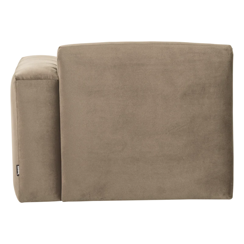 Mojo Base 1-Sitzer-Element Armlehne rechts Samt Khaki