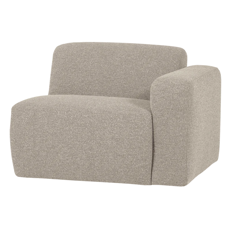 Mojo Base 1-Sitzer-Element Armlehne rechts Bouclé Beige
