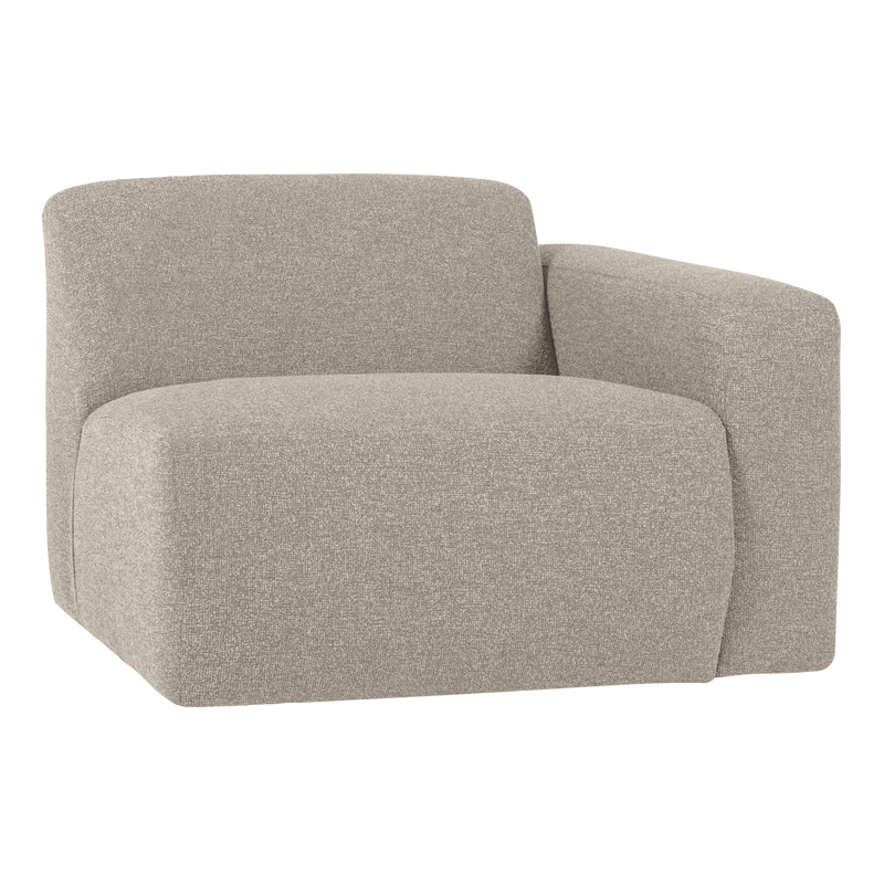 Mojo Base 1-Sitzer-Element Armlehne rechts Bouclé Beige