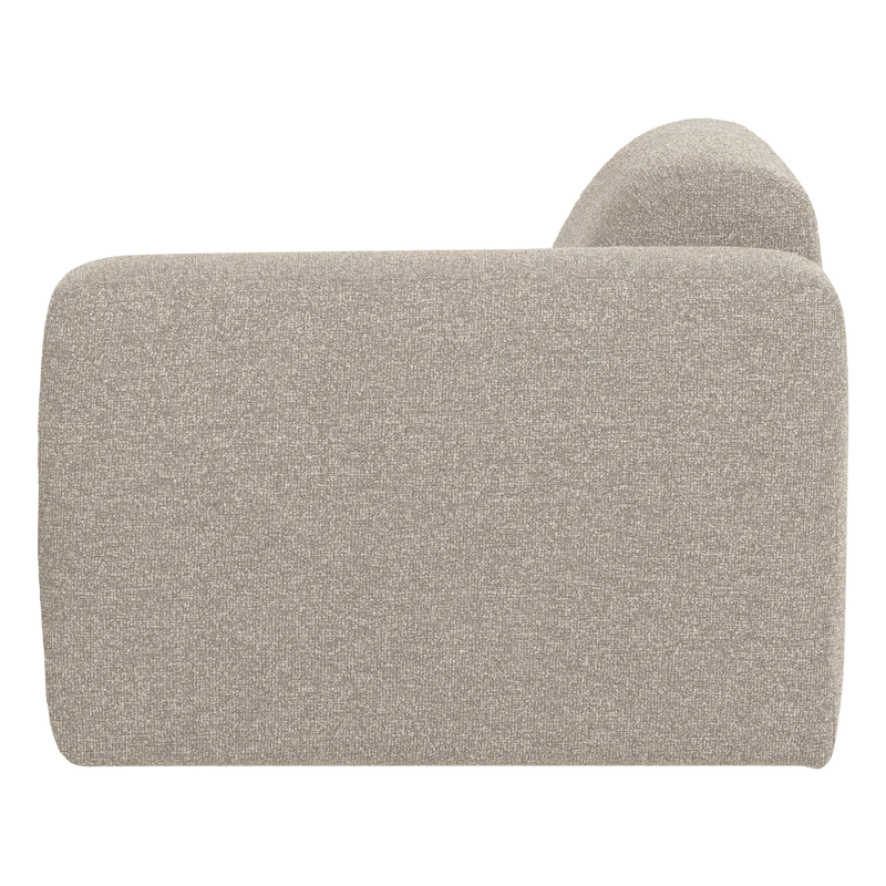 Mojo Base 1-Sitzer-Element Armlehne rechts Bouclé Beige