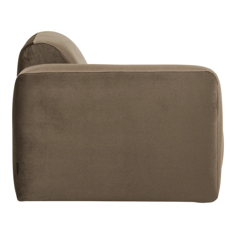 Mojo Base 1-Sitzer-Element Armlehne links Samt Taupe